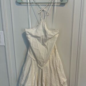 Zara Cream Halter Dress